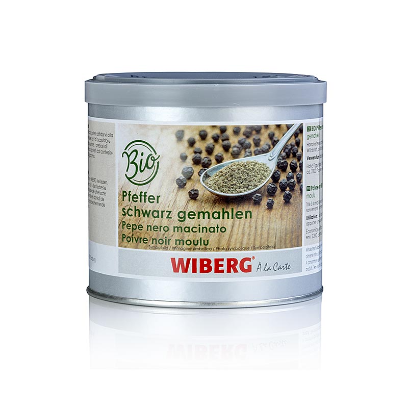 Wiberg BIO Peppar, svart, malen, 220 g