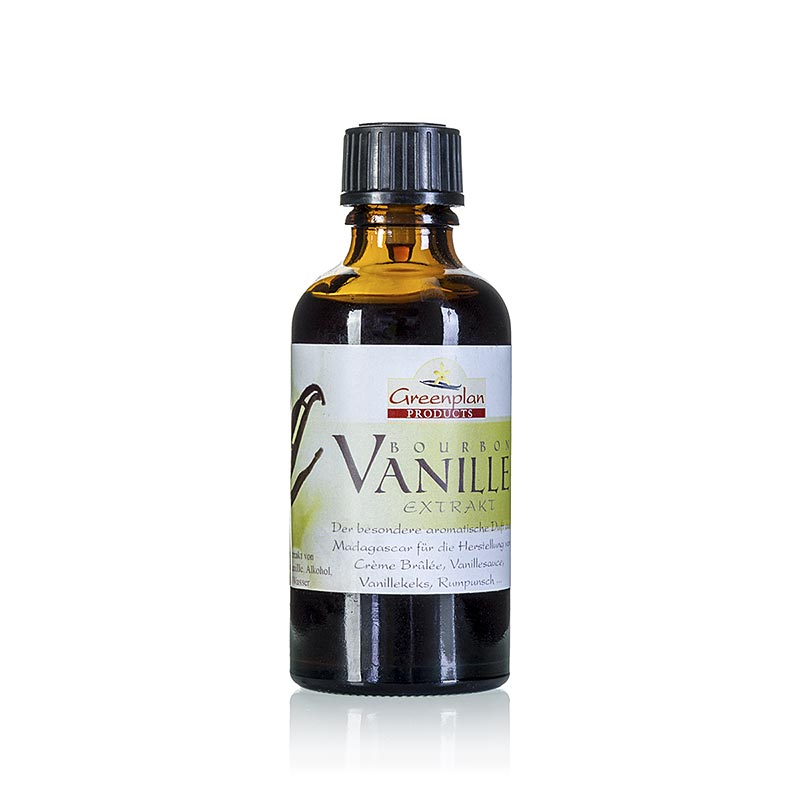 Bourbon-vaniljextrakt, utan prickar, kallpressad, från Madagaskar, 50 ml