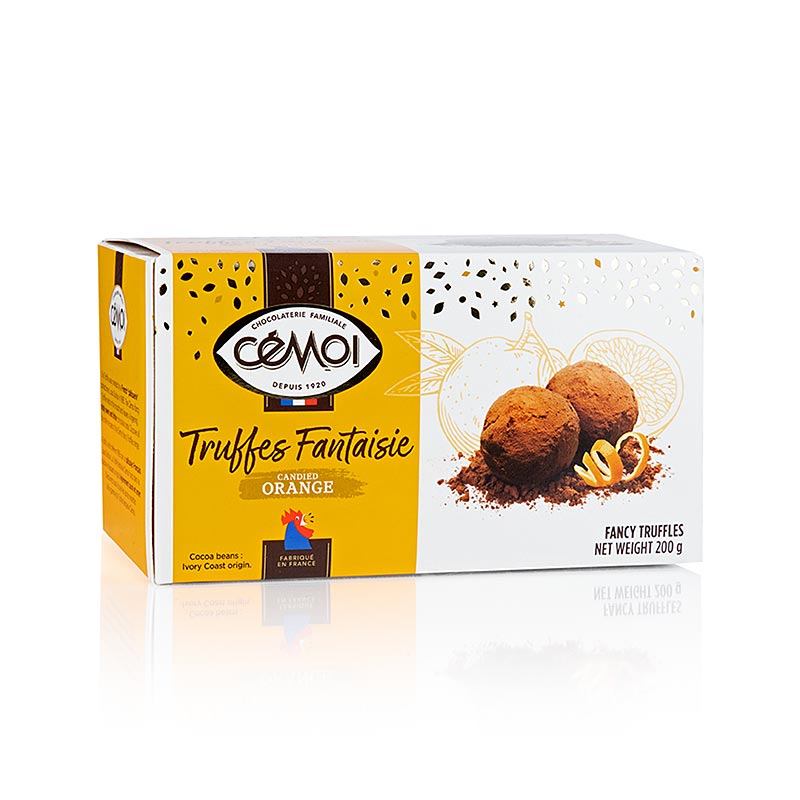 Tryffelkonfekt – praliner, Cemoi, med apelsin, Frankrike, 200 g