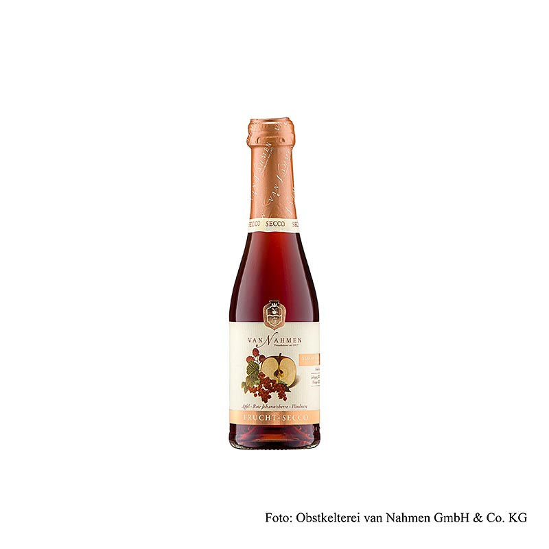 Van Nahmen Äpple-rödvinbär-hallon Fruchtsecco, alkoholfri, 200 ml