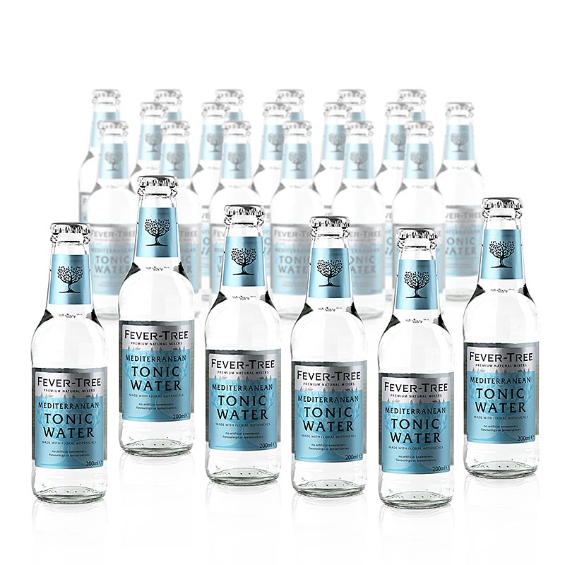Fever Tree – Mediterranean Tonic Water, 4,8 l, 24 x 200 ml