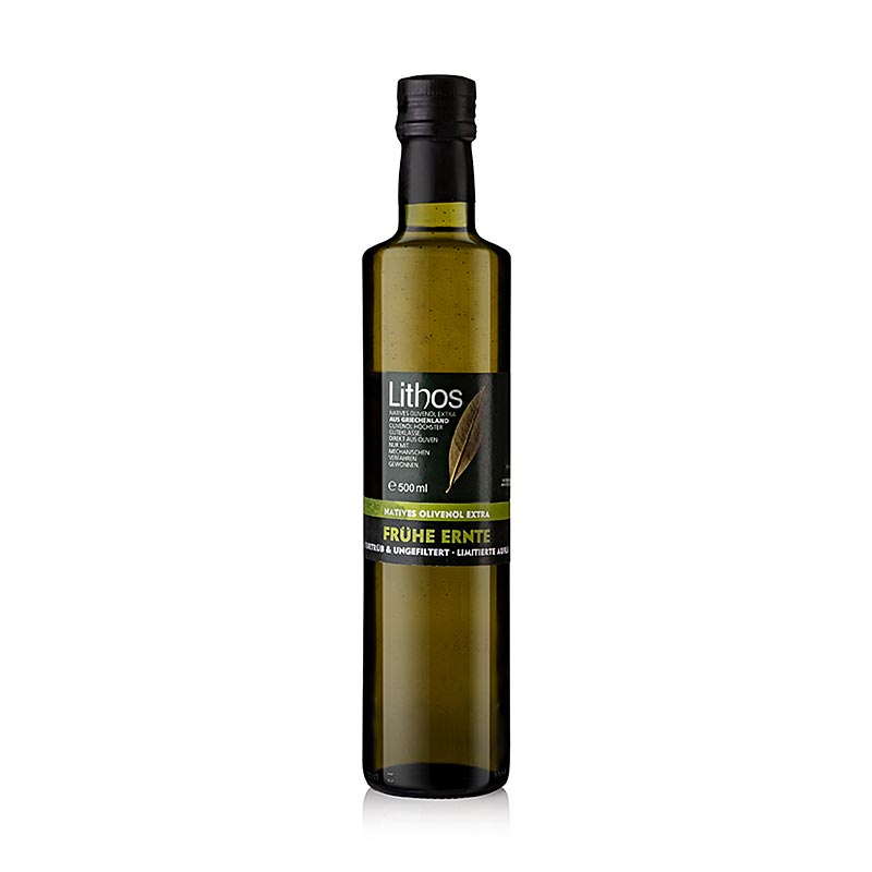 Extra jungfruolja, Lithos, tidig skörd, naturligt grumlig, Peloponnes, 500 ml