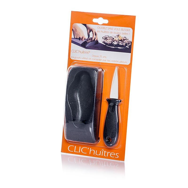 CLIC´huîtres ostronkniv och hållare av gummi, 2-delars, 2 st.