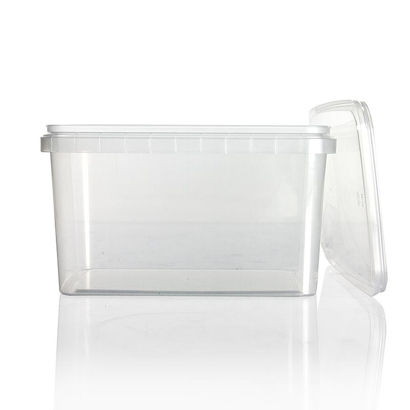 Plastburk "RectAcup", rektangulär, med lock, 191x128x106 mm, 1800 ml, 1 st