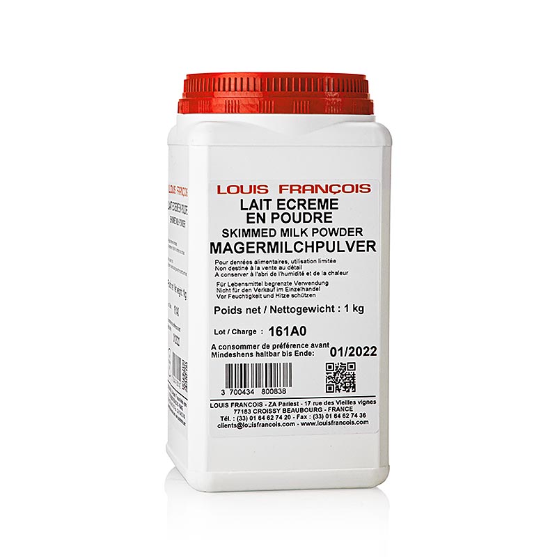 Fettfattigt skummjölkspulver (lait ecreme), max. 1,5 % fett, Louis Francois, 1 kg