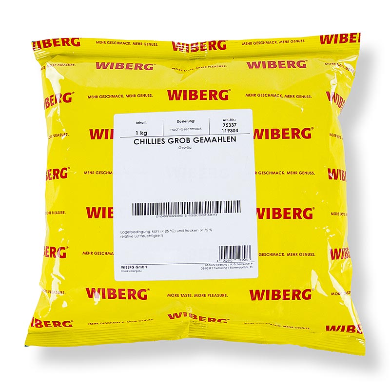 Wiberg chilifrukter, torkade, grovmalda, 1 kg