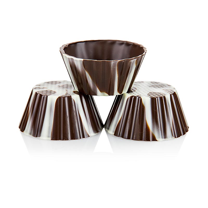 Chokladform – ”Victorias”, marmorerad, ø 40–65 mm, 30 mm hög, 904 g, 84 st