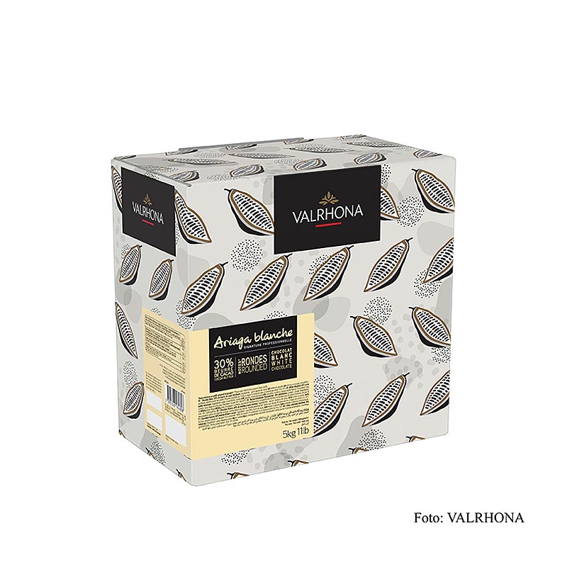 Valrhona Ariaga Blanchet, vit choklad, callets, 30 % kakaosmör, 5 kg