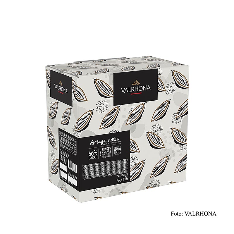 Valrhona Ariaga Noire, mörk choklad, callets, 66 % kakao, 5 kg