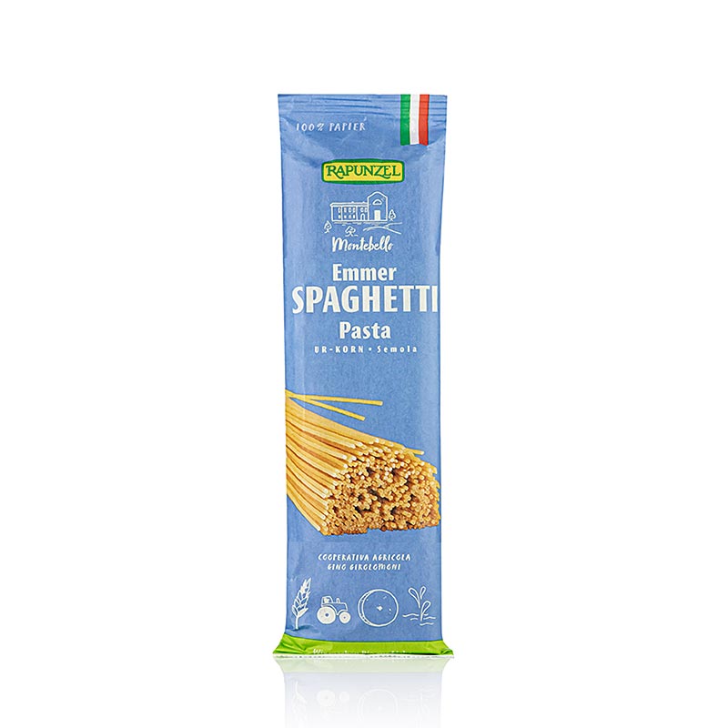 Rapunzel, emmerpasta – spaghetti, semolina, ekologisk, 500 g