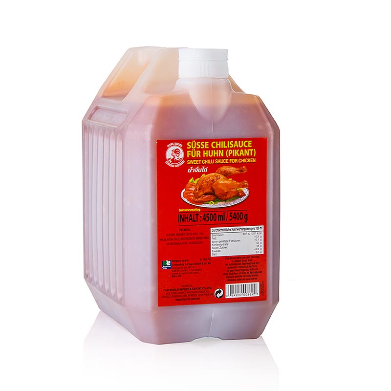Chilisås till fågel, Gold Label, Cock Brand, 4,5 l