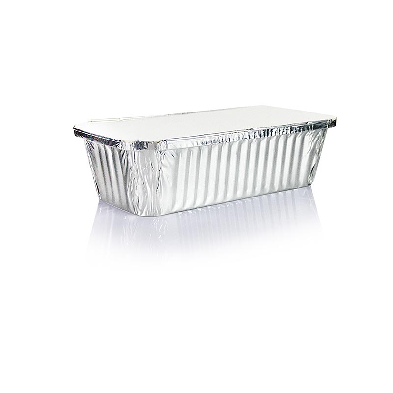 Engångsskålar av aluminium för takeaway, rektangulära med lock, 5,4 x 11 x 21, 10 St