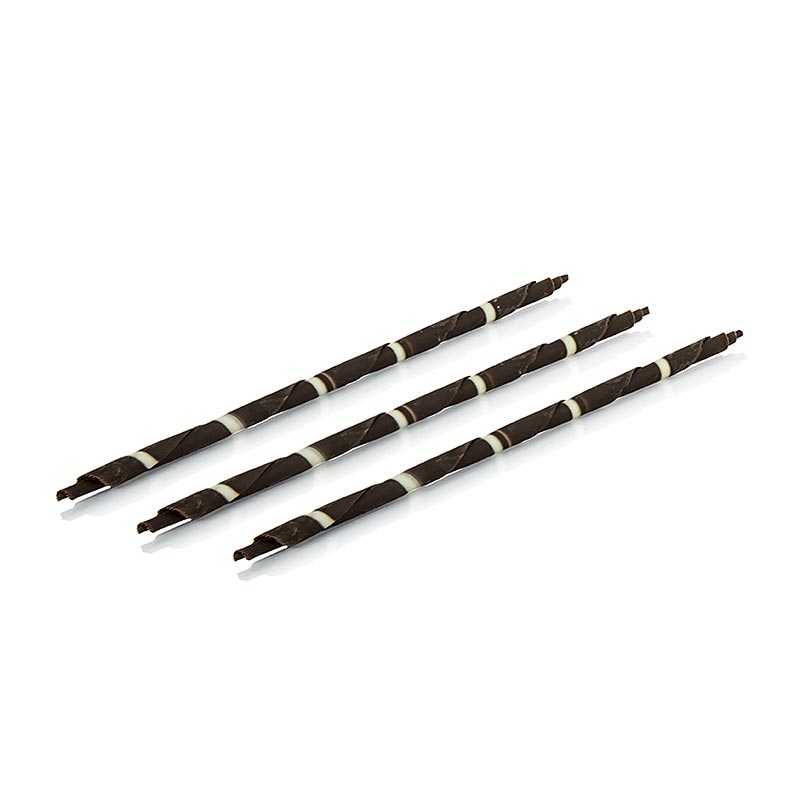 Chokladcigarrer – XL Pencil, mörk / vita ränder, 20 cm, Mona Lisa, 900 g, 115 st