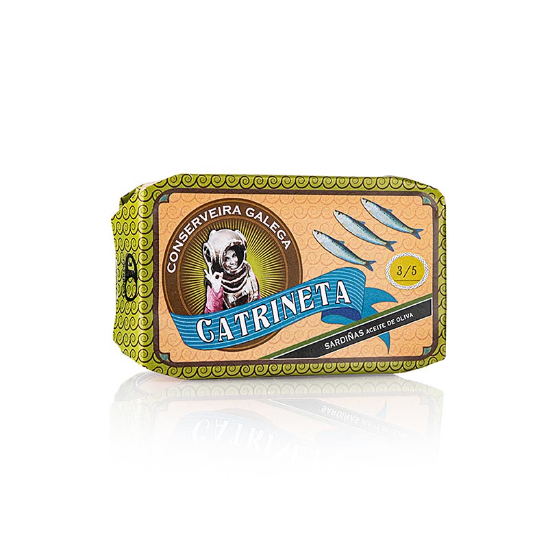 Sardiner, hela, i olivolja, 3–5 stycken, Catrineta, 115 g