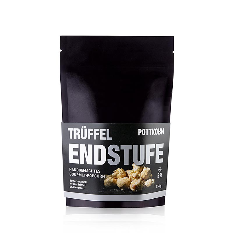 Pottkorn – Trüffel Endstufe, popcorn med vit tryffel & havssalt, 150 g