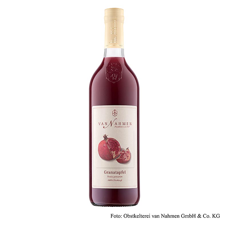 van Nahmen – Granatäpplejuice, 100 % direktpressad, ekologisk, 750 ml