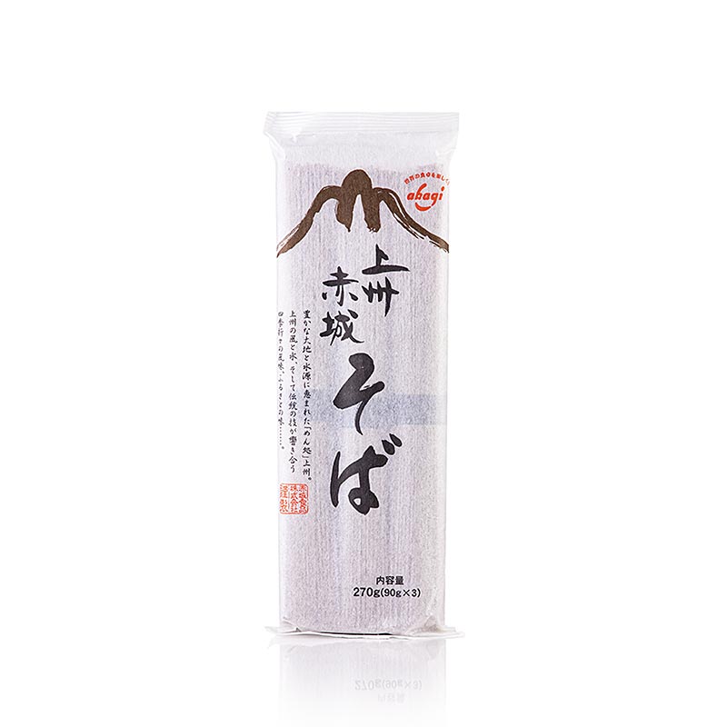 Soba-nudlar, med bovete- och vetemjöl, mörka, 1 mm, 20 cm, 270 g