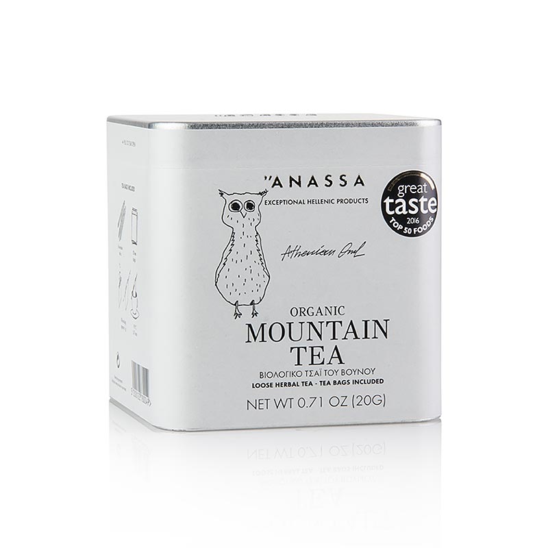 ANASSA Greek Mountain Tea (bergste), löst med 20 påsar, ekologiskt, 20 g