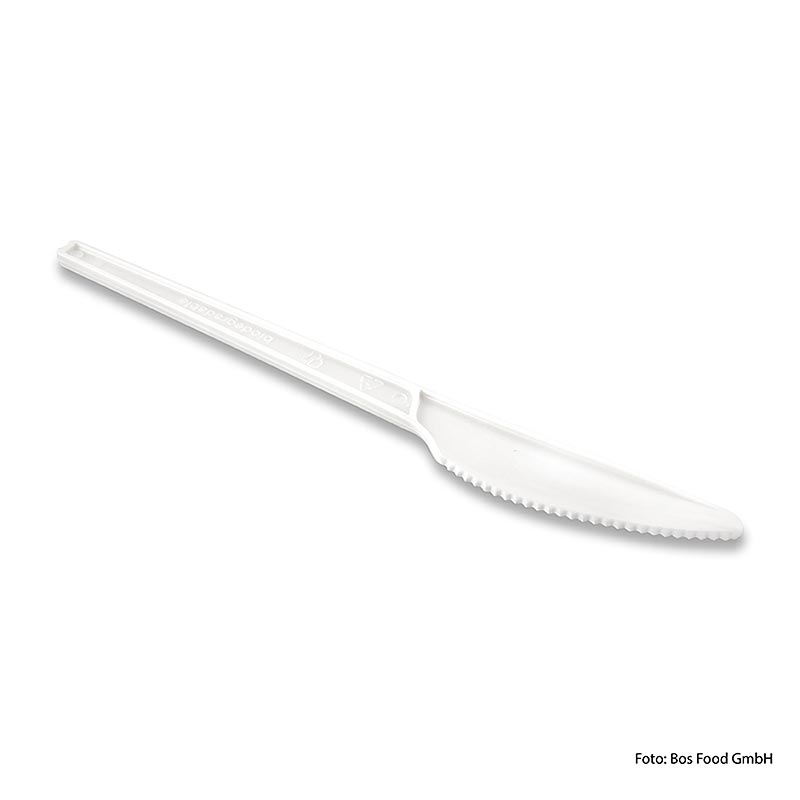 Engångskniv Naturesse, vit, av CPLA, 16,8 cm, 50 st