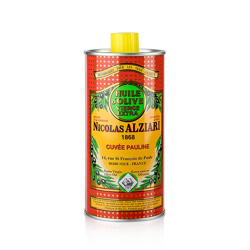 Extra jungfruolja, Cuvée Pauline (intensiv), Alziari, ekologisk, 500 ml