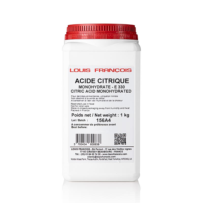 Surhetsreglerande medel citronsyra (Acid Citrique), pulver (E330), Louis Francoi, 1 kg