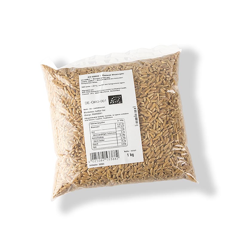 KAMUT® Khorasan-vete, fullkorn, hela korn, ekologiskt, 1 kg
