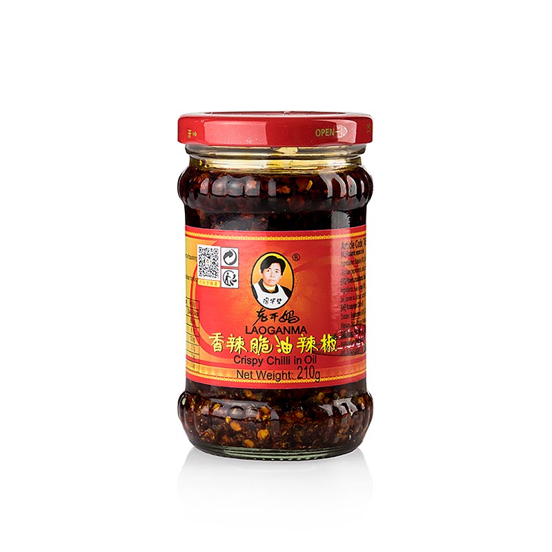 Crispy Chili Oil – Chili i olja med krispiga lökar, Lao Gan Ma, 210 g