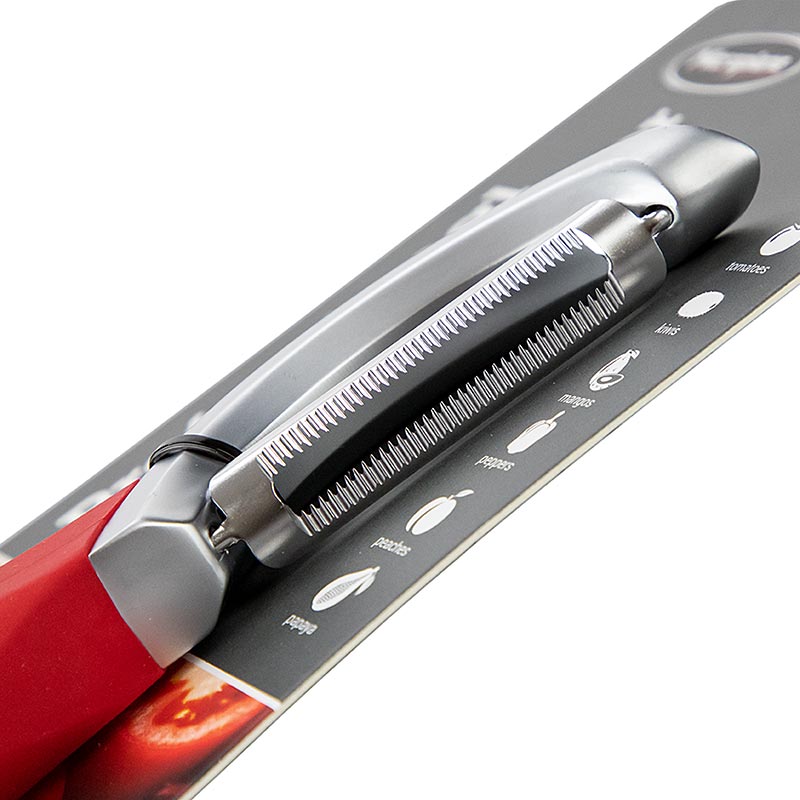 Microplane Serrated Peeler (tandad skalare), röd, 1 st