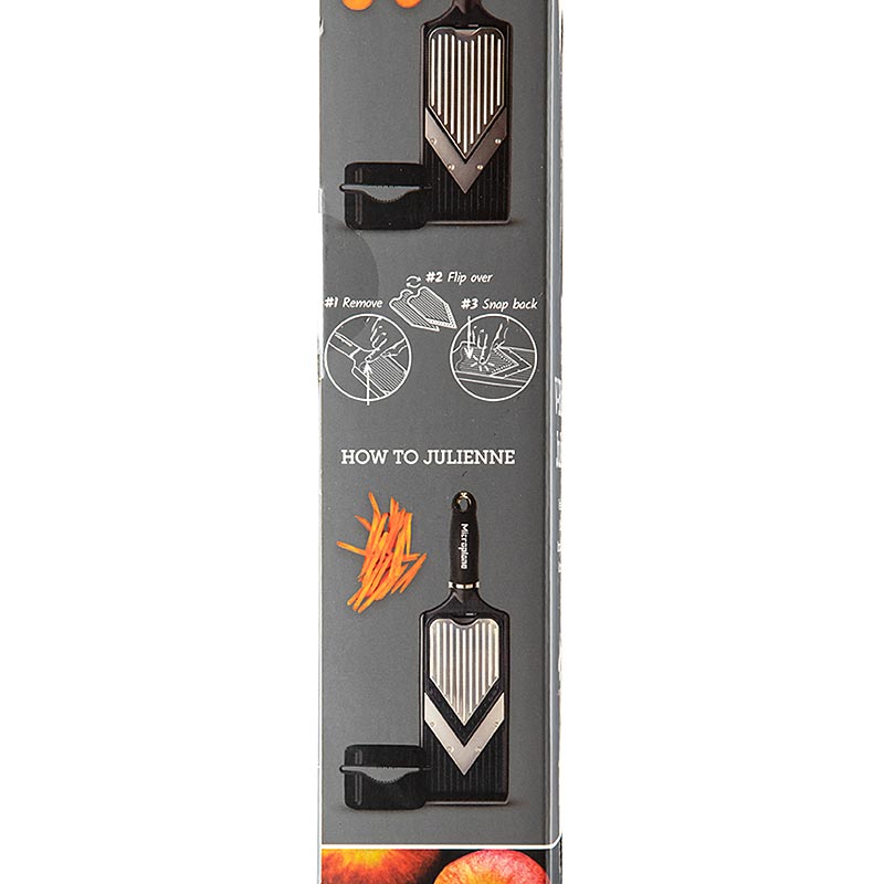 Microplane V-hyvel, justerbar, med julienne-insats, 1 st