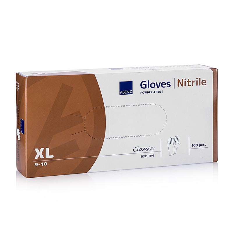 Engångshandskar nitril, vita, XL, opudrade, 100 st