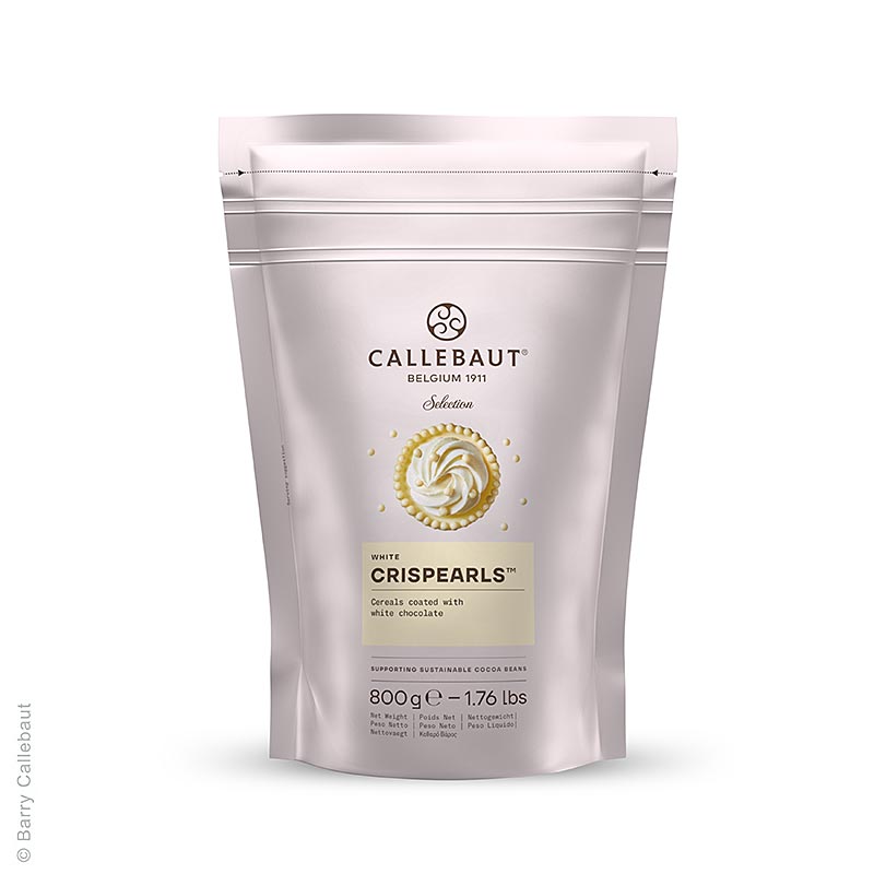 Crispearls White, krispiga vita chokladpärlor, Callebaut (CHW-CC-CRISE0-02B), 800 g
