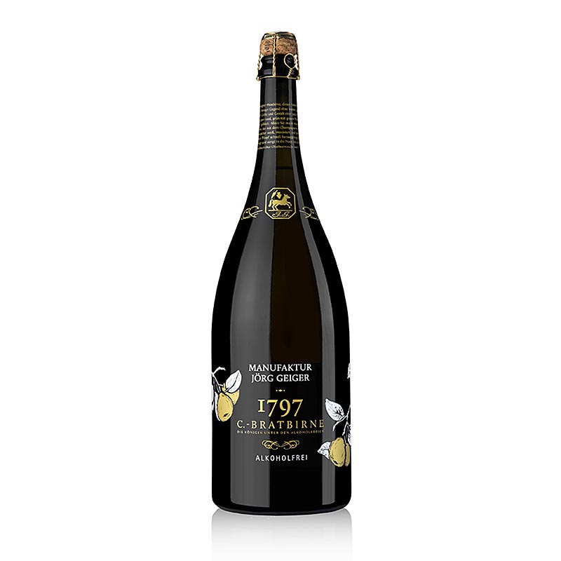 Jörg Geiger päronskummande vin av C-Bratbirne, alkoholfritt, Magnum, 1,5 l