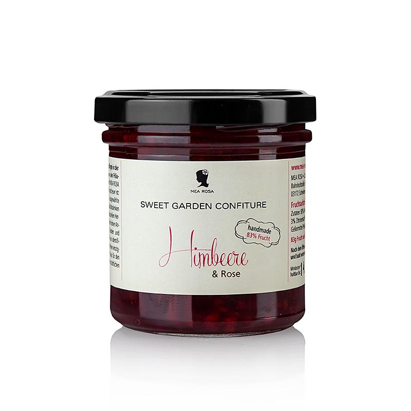 Sweet Garden Confiture – hallon- och rosfruktpålägg, Mea Rosa, 180 g