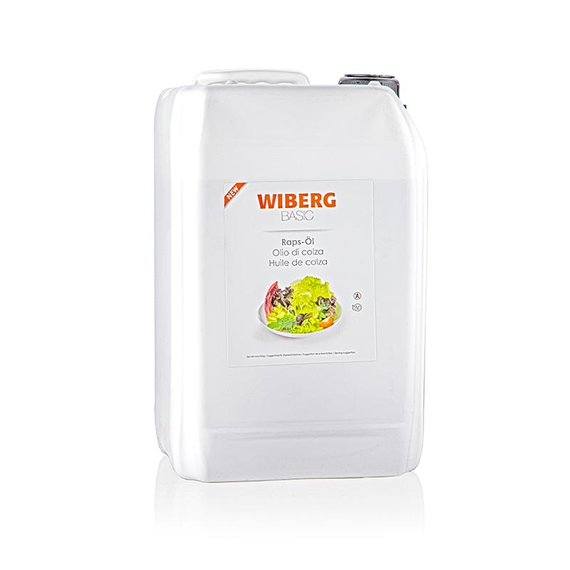 Wiberg BASIC rapsolja, kallpressad, milt dämpad, 5 l