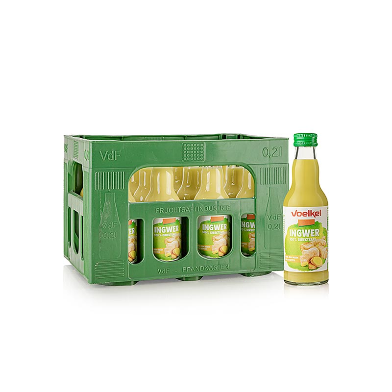 Voelkel – ingefärssaft, ekologisk, 2,4 l, 12 x 200 ml