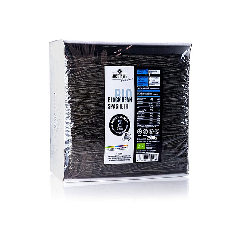 Just Taste svarta bönor spaghetti, glutenfri, ekologisk, 2,5 kg