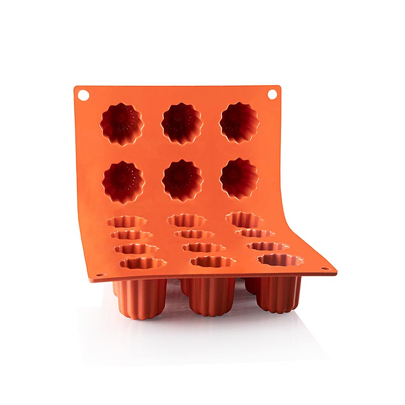 Silikonmatta – 18 Bordelais/Canele, Ø35x35 mm, 17,5x30 cm, Pavoni, 1 st