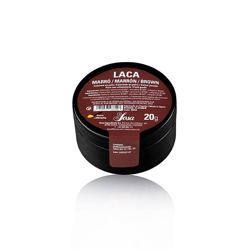 Sosa livsmedelsfärg kastanjebrun, pulver, fettlöslig (39453), 20 g