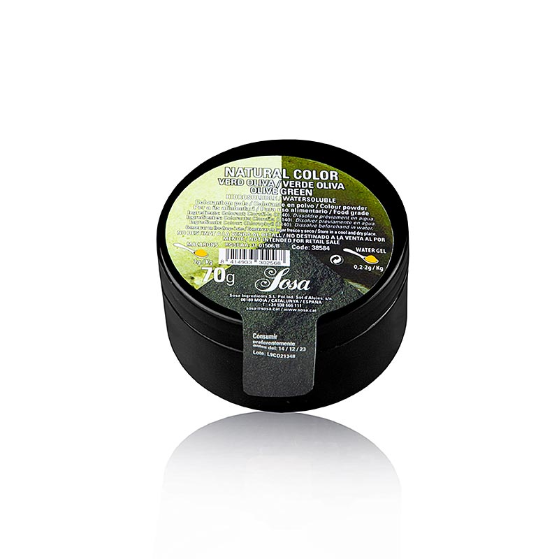 Sosa naturlig livsmedelsfärg olivgrön, pulver, vattenlöslig (38584), 70 g