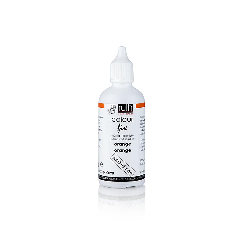 Livsmedelsfärg, orange, flytande, fettlöslig, Ruth (7704), 90 g