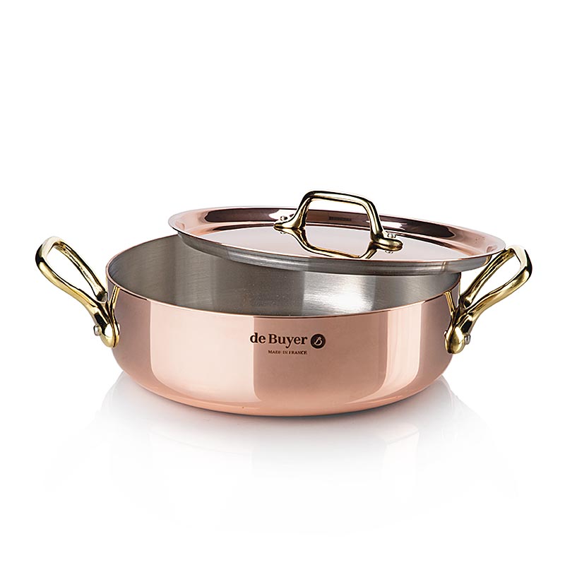 Inocuivre gryta med lock, koppar, ø 20 cm, de Buyer (6446.20), 1 st