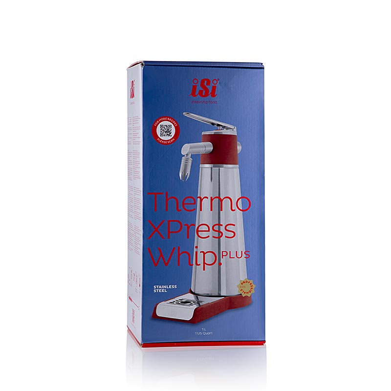 Espuma Thermo Sprayer Xpress Whip PLUS stativ, rostfritt stål & rött, 1 liter, 1 St