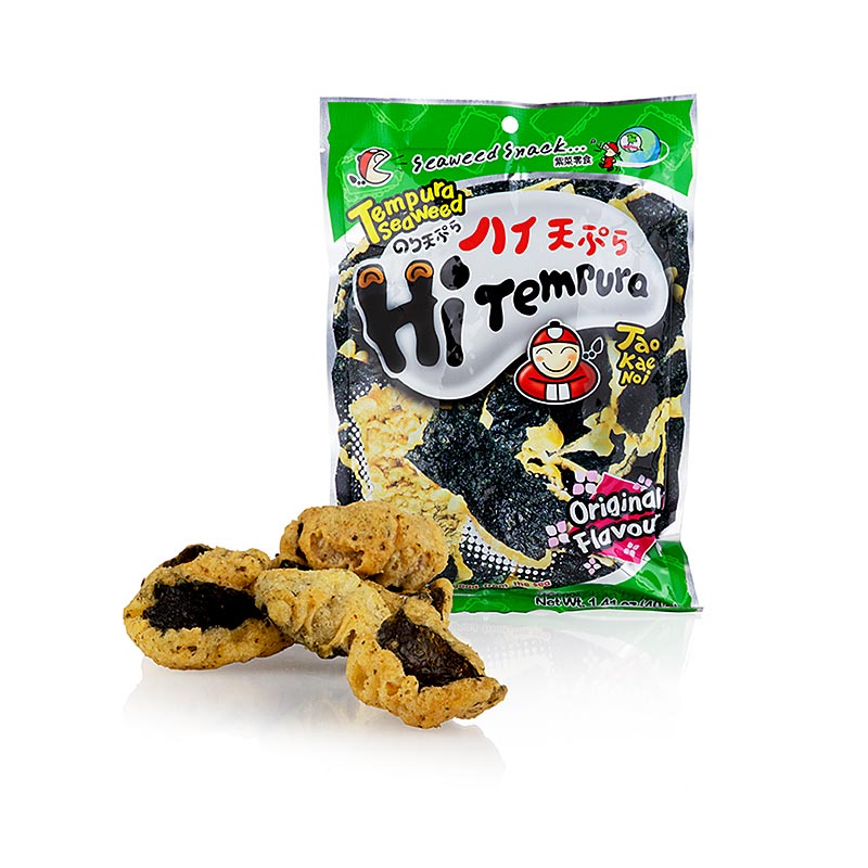 Taokaenoi Tempura Seaweed Original, mycket krispiga tångchips, 40 g
