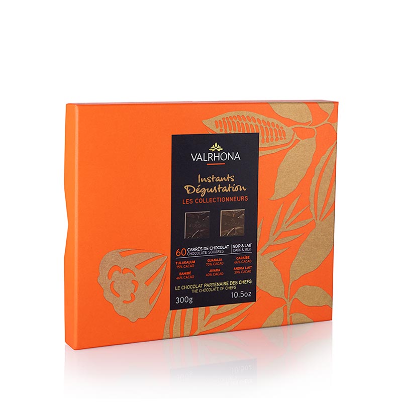 Valrhona Instants Degustation, 60 små chokladbitar, mjölk- och mörk choklad (342, 300 g, 60 St