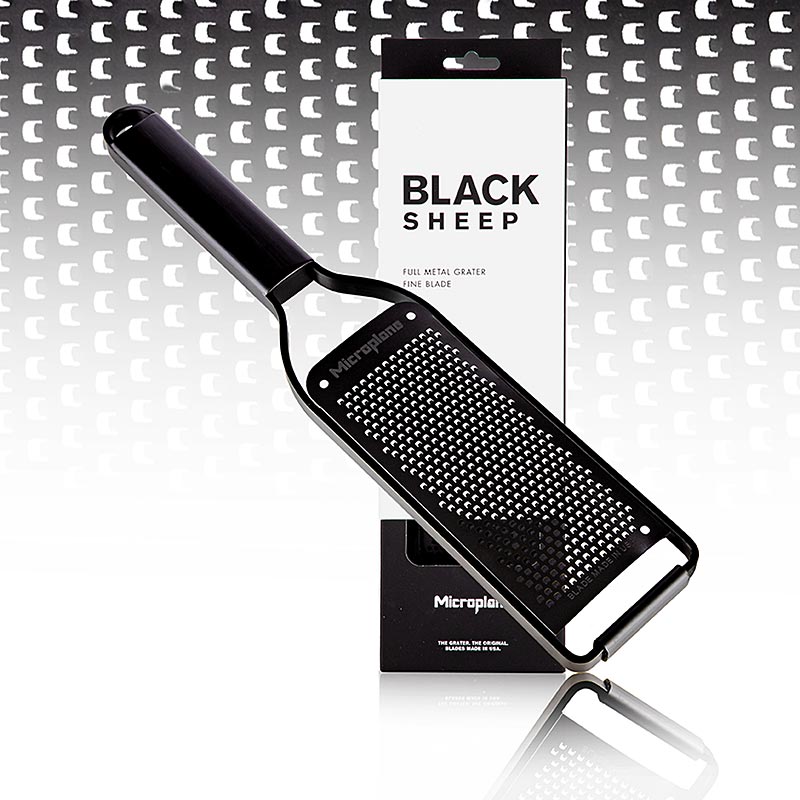 Rivjärn Microplane Black Sheep, Fine Grater, svart rostfritt stål (43004), 1 st