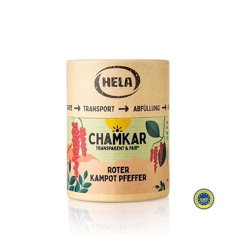 HELA Chamkar – Röd Kampotpeppar, torkad, hel, g.g.A., 100 g