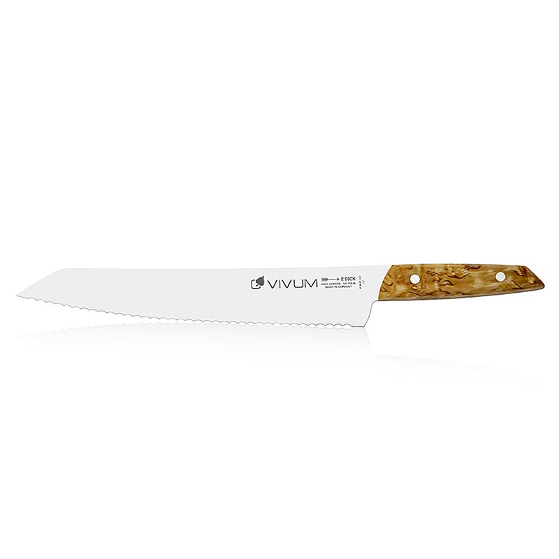 VIVUM brödkniv, vågig egg, med trähandtag, 26 cm, DICK, 1 st