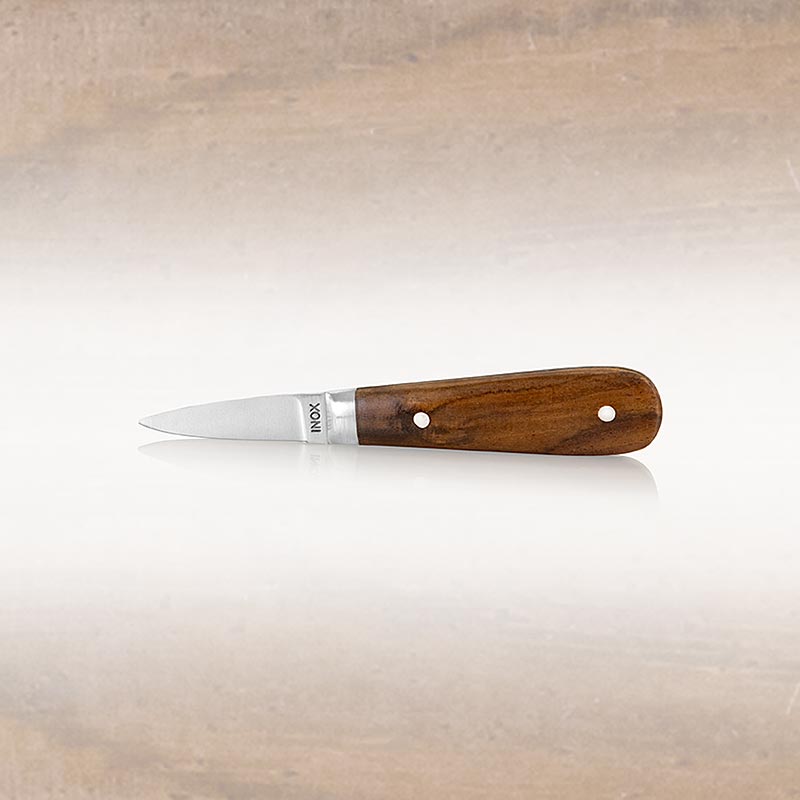 Ostronkniv, trähandtag, bred blad, 6 cm, 1 st