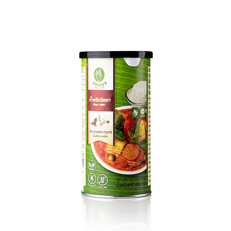 Currypasta, röd, vegansk, Nittaya, 400 g