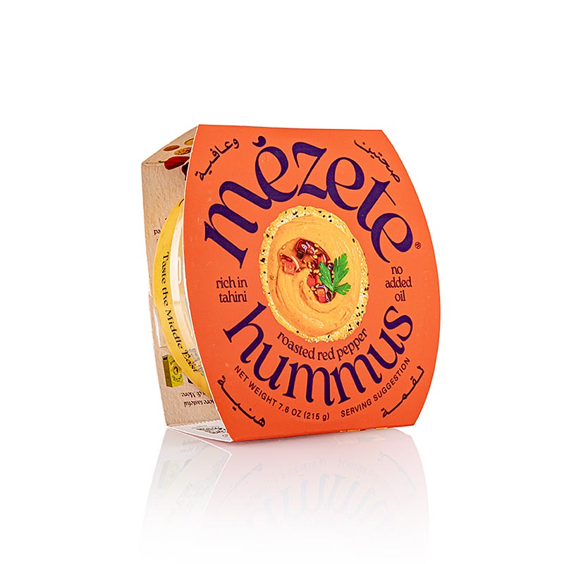 Gourmet-hummus med rostad röd paprika, kikärtspuré, mezze, 215 g